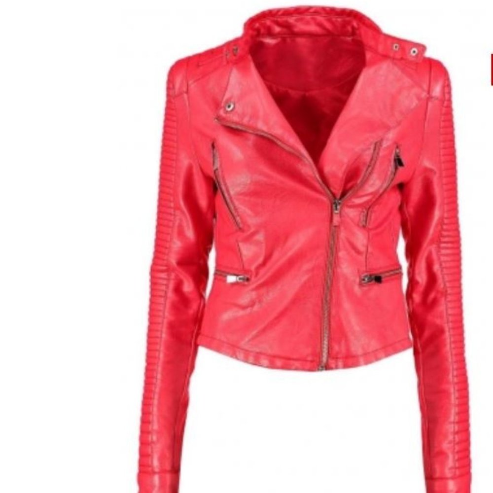 Faux Leather Biker Jacket